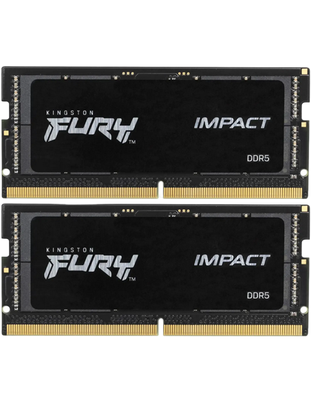 Оперативная память Kingston FURY Impact, DDR5 SDRAM, 6400 МГц, 32 Гб, KF564S38IBK2-32 Оперативная память Kingston FURY Impact, DDR5 SDRAM, 6400 МГц, 32 Гб, KF564S38IBK2-32