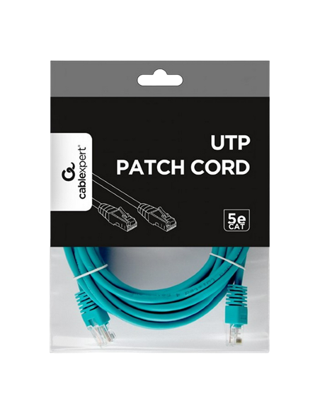 Patch cord Cablexpert PP12-5M/G, CAT5e UTP, 5m, Verde