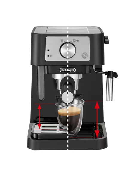 Кофеварка рожковая DeLonghi EC260BK, 1100Вт, Чёрный