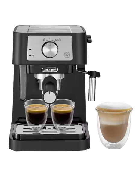 Cafetiera manuala DeLonghi EC260BK, 1100W, Negru