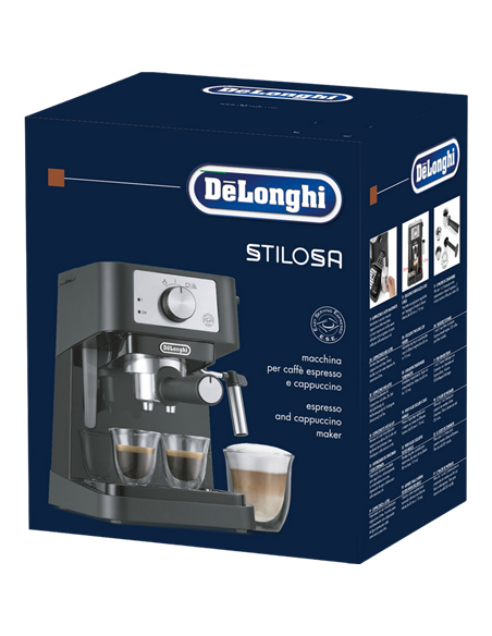 Кофеварка рожковая DeLonghi EC260BK, 1100Вт, Чёрный