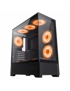 Carcasă PC Gamemax VISTA, Midi-Tower, Fără PSU, Negru