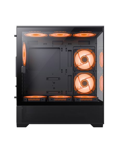 Carcasă PC Gamemax VISTA, Midi-Tower, Fără PSU, Negru