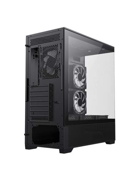 Carcasă PC Gamemax VISTA, Midi-Tower, Fără PSU, Negru