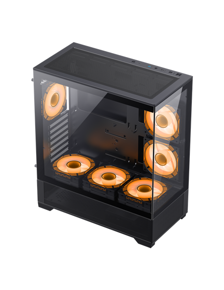 Carcasă PC Gamemax VISTA, Midi-Tower, Fără PSU, Negru