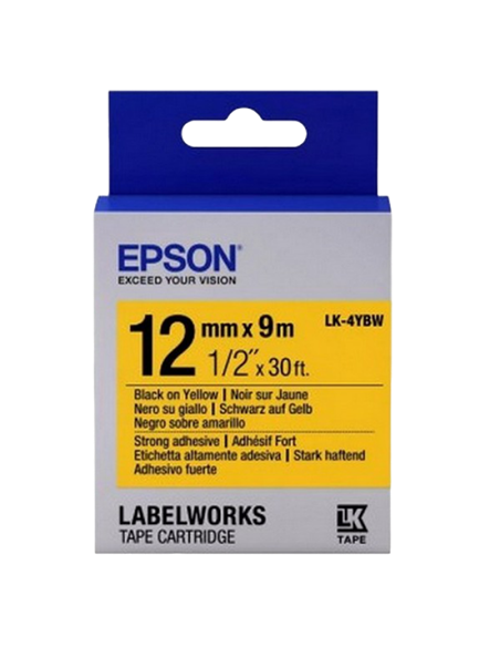 Epson LK-4YBW, 12мм х 9м