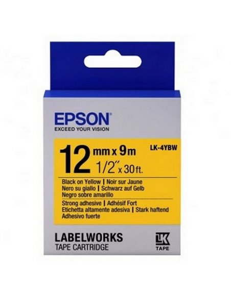Epson LK-4YBW, 12мм х 9м