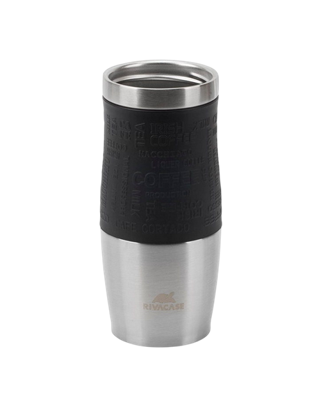 Cană termos Rivacase 90346SL, 0,38L, Oțel Inoxidabil | Negru