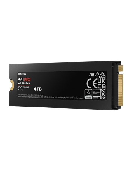 Накопитель SSD Samsung 990 PRO с радиатором, 4000Гб, MZ-V9P4T0GW