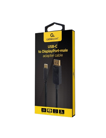 Видеокабель Cablexpert A-CM-DPM-01, USB Type-C (M) - DisplayPort (M), 2 м, Чёрный