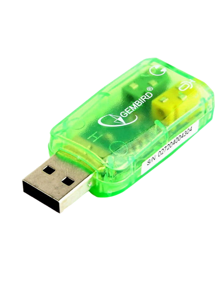Placă de sunet externă Gembird SC-USB-01, Verde