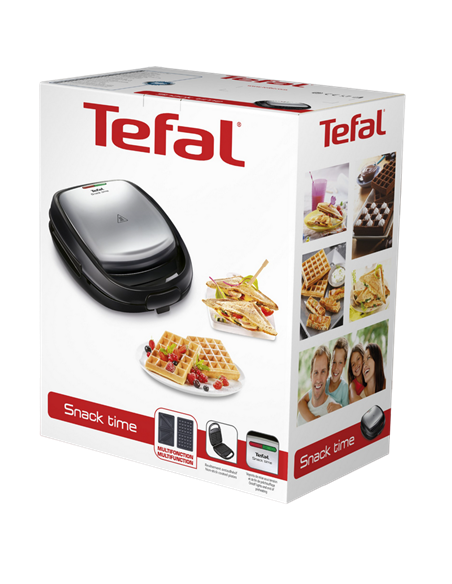 Сэндвичница-Мультипекарь Tefal SW341D12, Серебристый | Черный