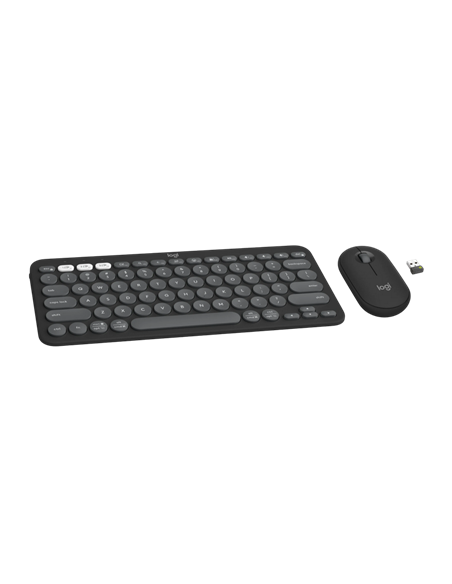 Set Tastatură + Mouse Logitech Pebble 2 Combo, Fără fir, Grafit