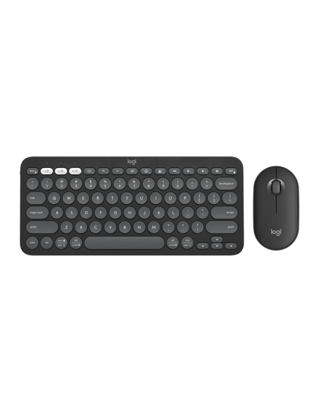 Set Tastatură + Mouse Logitech Pebble 2 Combo, Fără fir, Grafit