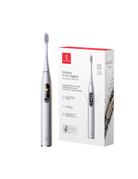 Periuța de dinți electrică sonică Oclean X Pro Digital, Argintiu Periuța de dinți electrică sonică Oclean X Pro Digital, Argintiu