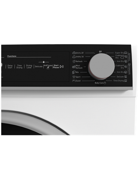 Сушильная машина Sharp KDNHH0S7GW2EE, 10кг, Белый