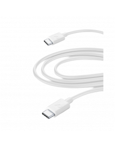 Cablu de încărcare și date Cellularline Power Cable, USB Type-C/USB Type-C, 3m, Alb