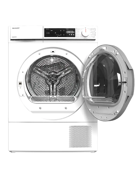 Uscător de rufe Sharp KDNHA8S7GW21EE, 8kg, Alb