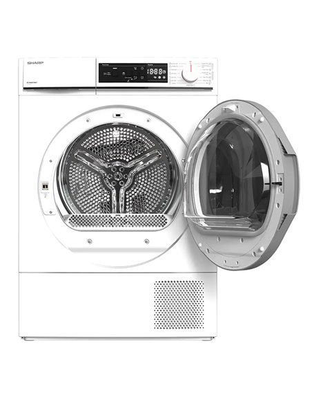 Uscător de rufe Sharp KDNHA8S7GW21EE, 8kg, Alb
