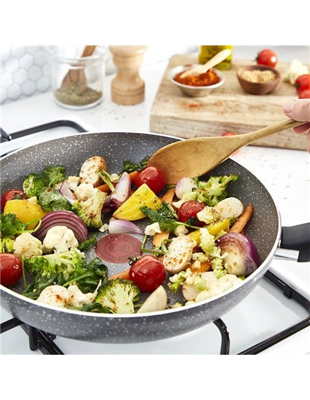 Tigaie WOK Tefal B5791942, 3,6L, 28cm, Grey
