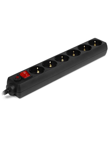 Prelungitor electric SVEN Optima, 6 Prize, 5m, Negru