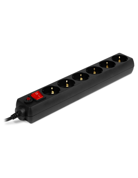 Prelungitor electric SVEN Optima, 6 Prize, 5m, Negru