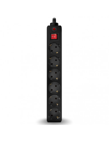 Prelungitor electric SVEN Optima, 6 Prize, 5m, Negru