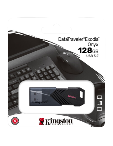 Memorie USB Kingston DataTraveler Exodia Onyx, 128GB, Negru