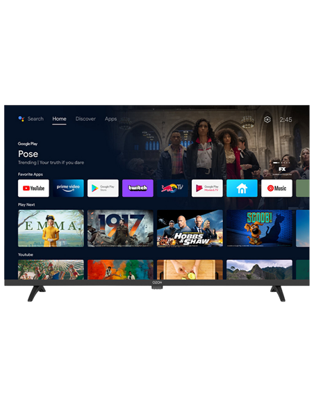 32" LED SMART TV OZON H32S6000R, 1366x768 HD, Android TV, Negru