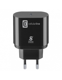 Зарядное устройство Cellularline USB-C Charger 25W, Чёрный