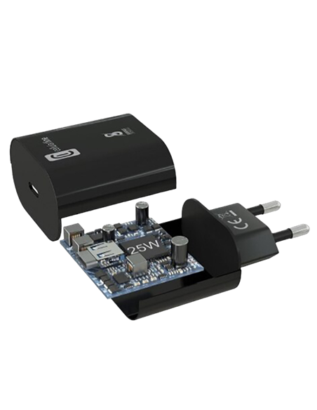 Зарядное устройство Cellularline USB-C Charger 25W, Чёрный