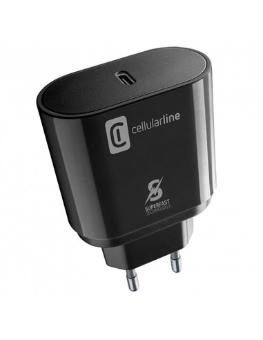 Зарядное устройство Cellularline USB-C Charger 25W, Чёрный