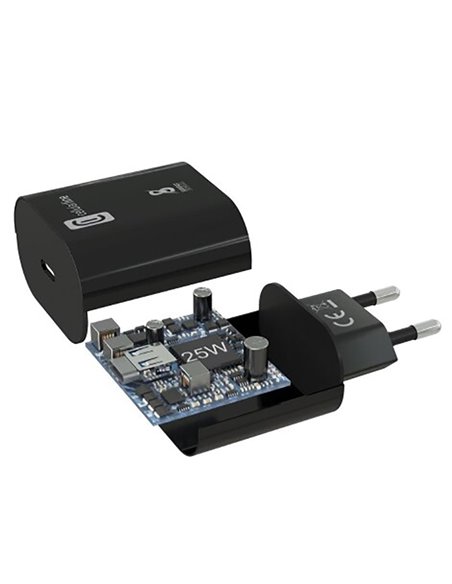 Зарядное устройство Cellularline USB-C Charger 25W, Чёрный