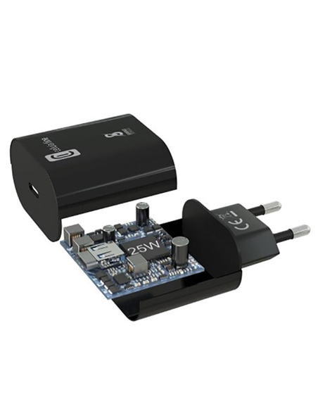 Зарядное устройство Cellularline USB-C Charger 25W, Чёрный
