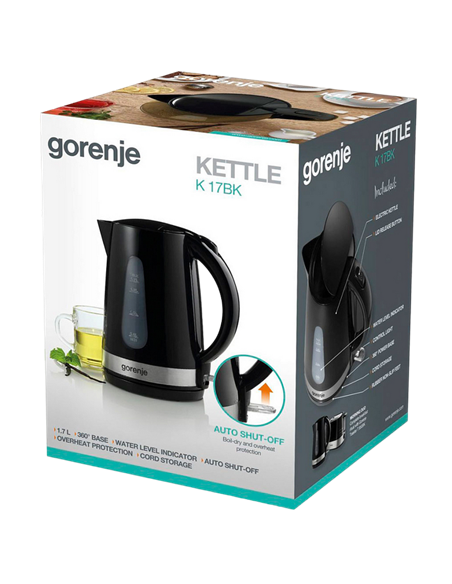 Fierbător electric Gorenje K17BK, Negru