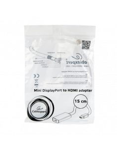 Adaptor Video Cablexpert A-mDPM-HDMIF-02-W, MiniDP (M) - HDMI (F), 0,15m, Alb 2