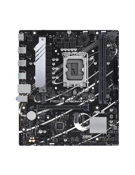 Материнская плата ASUS PRIME B760M-R D4, LGA1700, Intel B760, Micro-ATX