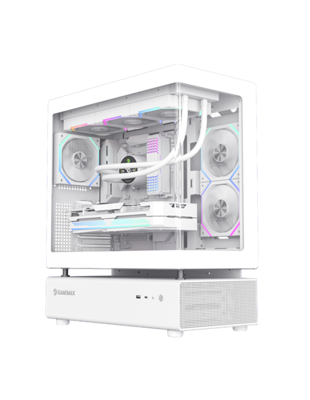 Carcasă PC Gamemax N80 WH, Midi-Tower, Fără PSU, Alb