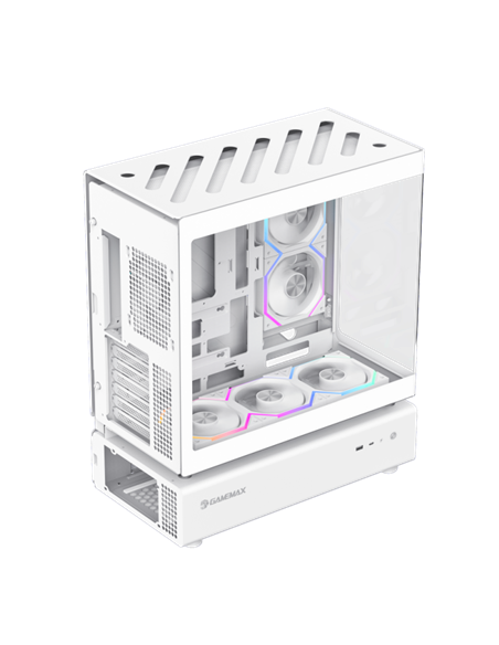 Carcasă PC Gamemax N80 WH, Midi-Tower, Fără PSU, Alb