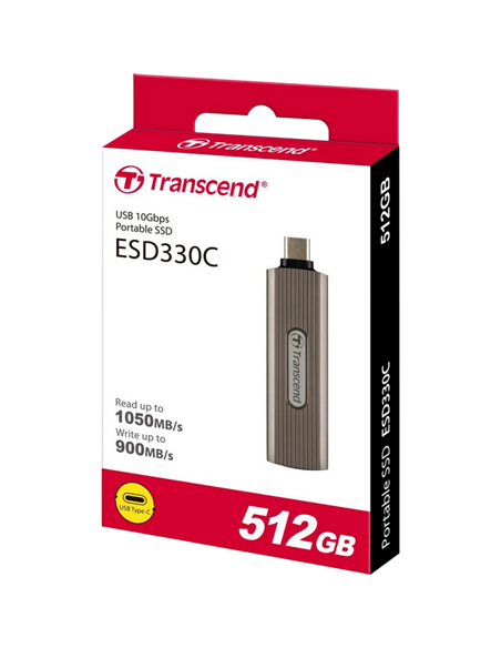 Внешний портативный SSD накопитель Transcend ESD330C, 512 GB, Коричневый (TS512GESD330C)