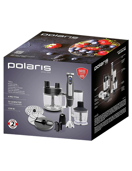 Погружной блендер Polaris PHB1589AL, Чёрный