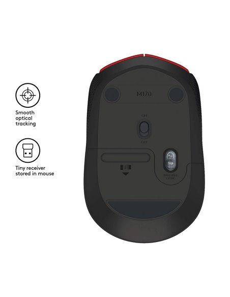 Беcпроводная мышь Logitech M171, Красный