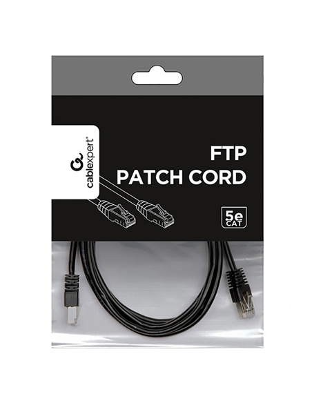 Патч-корд Cablexpert PP22-2M/BK, Cat5e FTP, 2м, Чёрный
