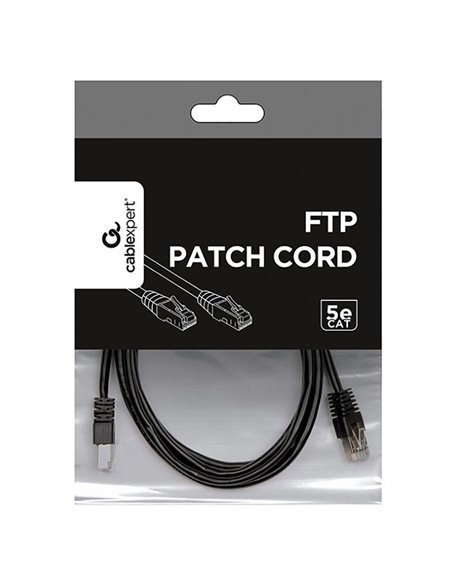Патч-корд Cablexpert PP22-2M/BK, Cat5e FTP, 2м, Чёрный