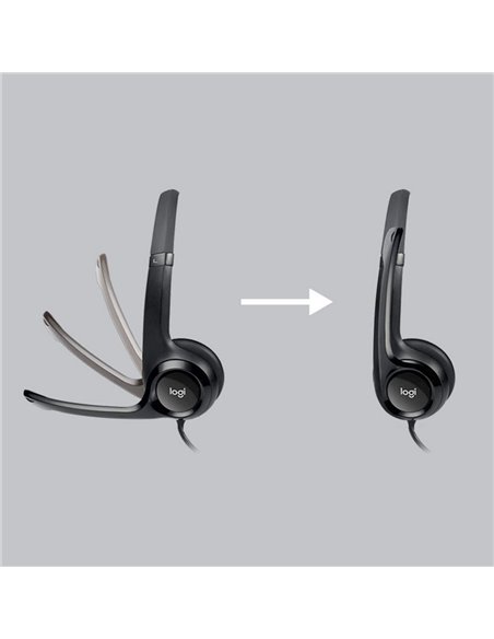 Căști Logitech H390, Negru