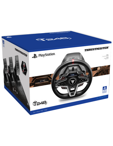 Wheel Thrustmaster T-248 for PS4, Built-in screen, 3*Force Feedback, 3-pedal magnetic pedal set Wheel Thrustmaster T-248 for PS4, Built-in screen, 3*Force Feedback, 3-pedal magnetic pedal set
