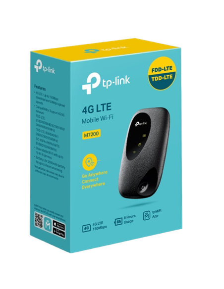 Wi-Fi Router mobil TP-LINK M7200 RF, 4G, Negru