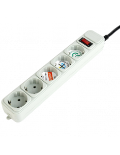 Сетевой фильтр Gembird GMB SPG3-B-10C, 5 Розеток, 3 м, Белый 2
