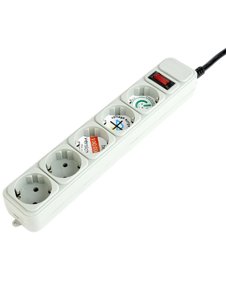 Prelungitor electric Gembird GMB SPG3-B-10C, 5 Prize, 3 m, Alb