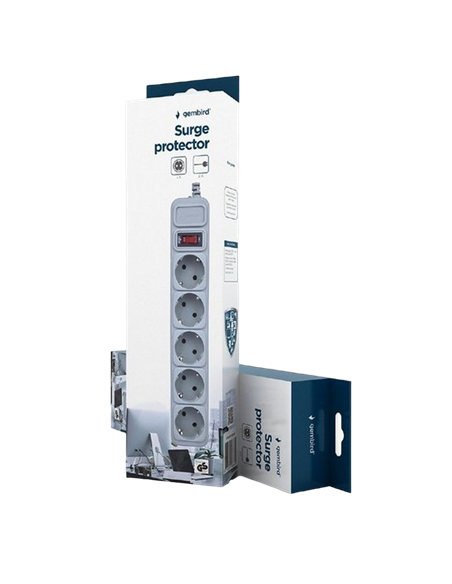 Prelungitor electric Gembird GMB SPG3-B-10C, 5 Prize, 3 m, Alb